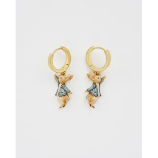 Fable England Peter Rabbit Cotton Tail Earrings