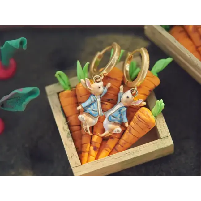 Fable England Peter Rabbit Cotton Tail Earrings