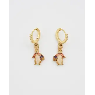 Fable England Flopsy Bunny Huggie Earrings