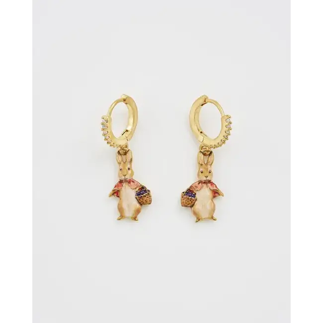 Fable England Flopsy Bunny Huggie Earrings