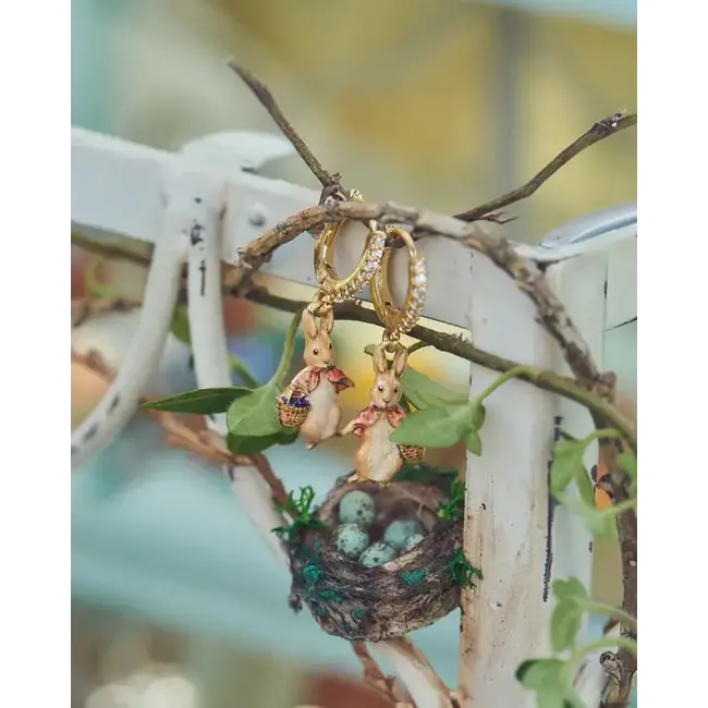 Fable England Flopsy Bunny Huggie Earrings
