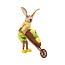 Bunny Pushing Wheelbarrow