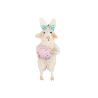 Felt Lamb Ornament - Bunny Ears - Pale Pink Egg