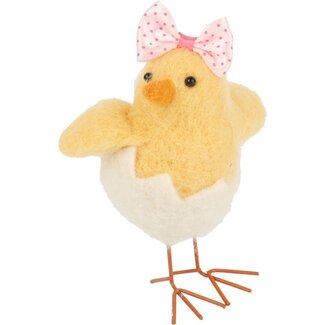 Felt Standing Chick in White Felt Egg