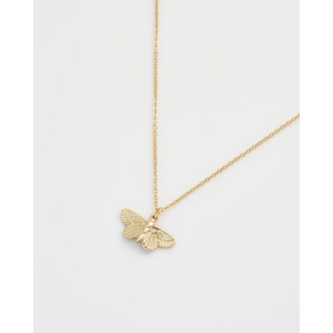 Fable England Deco Butterfly Blue Necklace