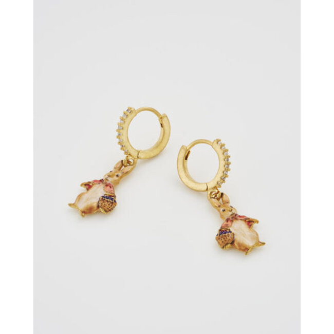 Fable England Flopsy Bunny Huggie Earrings