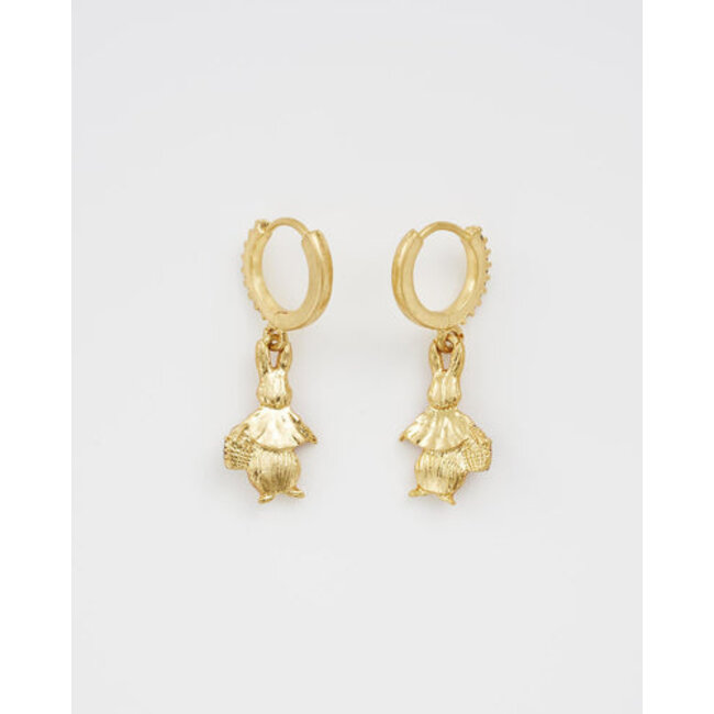 Fable England Flopsy Bunny Huggie Earrings