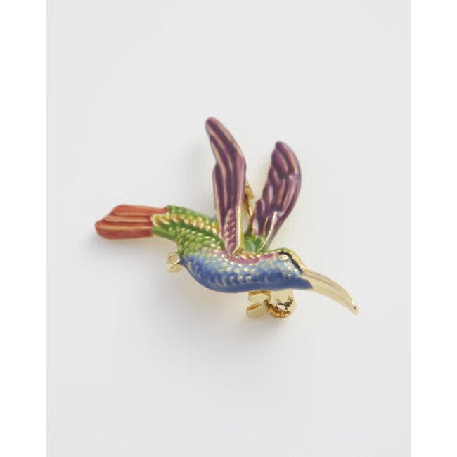 Fable England Hummingbird Brooch