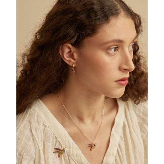 Fable England Hummingbird Brooch