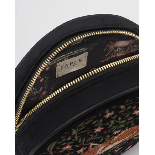 Fable England Sleepy Fox Circle Purse