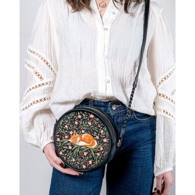 Fable England Sleepy Fox Circle Purse