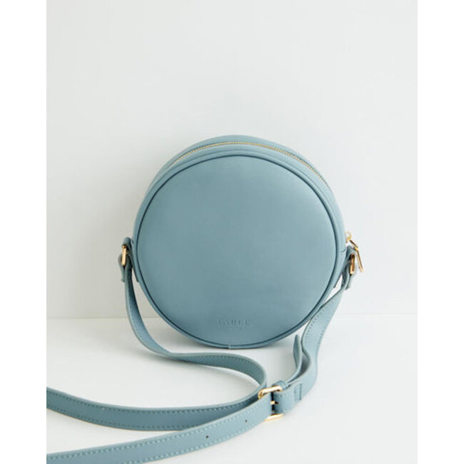 Fable England Chloe Circle Purse Embroidered Dormouse - Blue