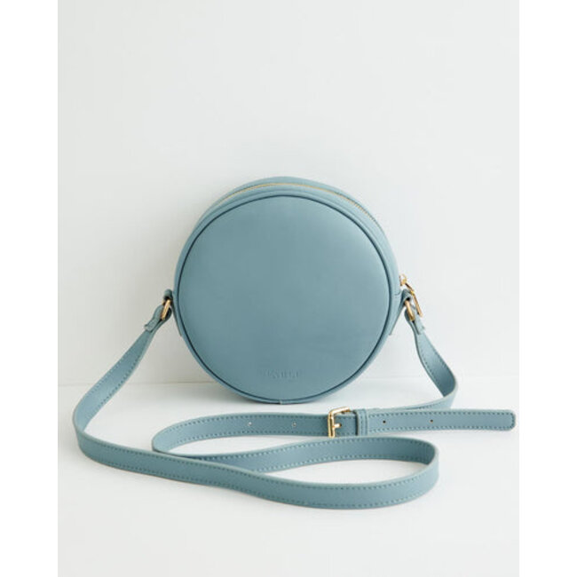 Fable England Chloe Circle Purse Embroidered Dormouse - Blue