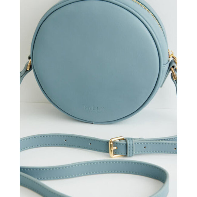 Fable England Chloe Circle Purse Embroidered Dormouse - Blue