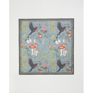 Fable England Catherine Rowe's - Into The Woods Square Scarf Teal