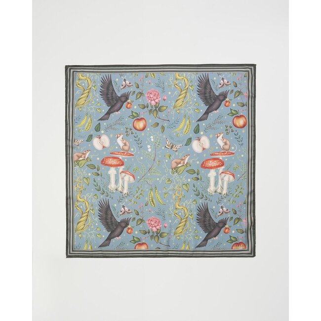 Fable England Catherine Rowe's - Into The Woods Square Scarf Teal
