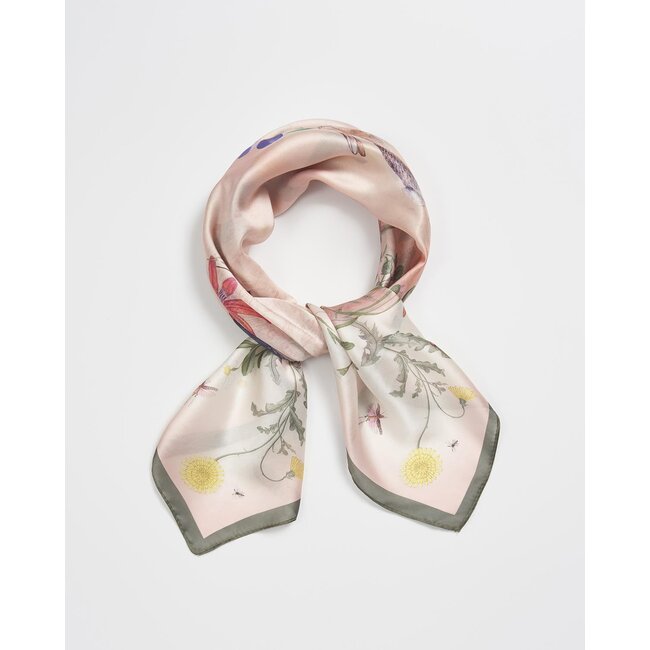 Fable England High Tea Narrative Ivory Square Scarf