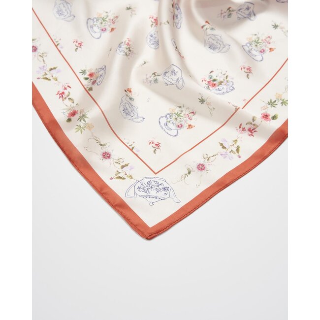Fable England Cream High Tea Silky Scarf
