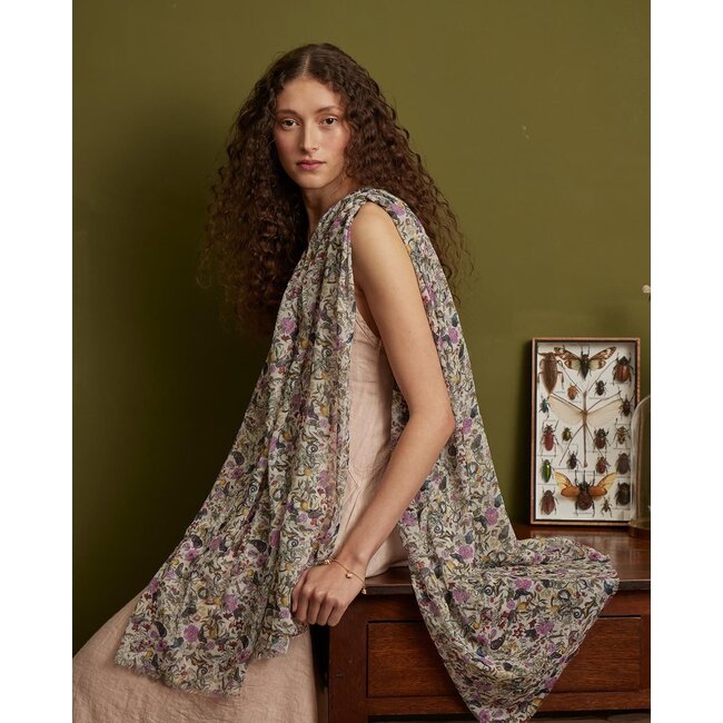 Fable England Floral Engravings Lightweight Scarf