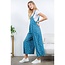 Luci - Floral Overalls in Blue
