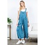 Luci - Floral Overalls in Blue