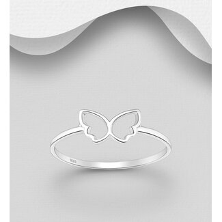 Sterling Sterling Silver Butterfly Ring