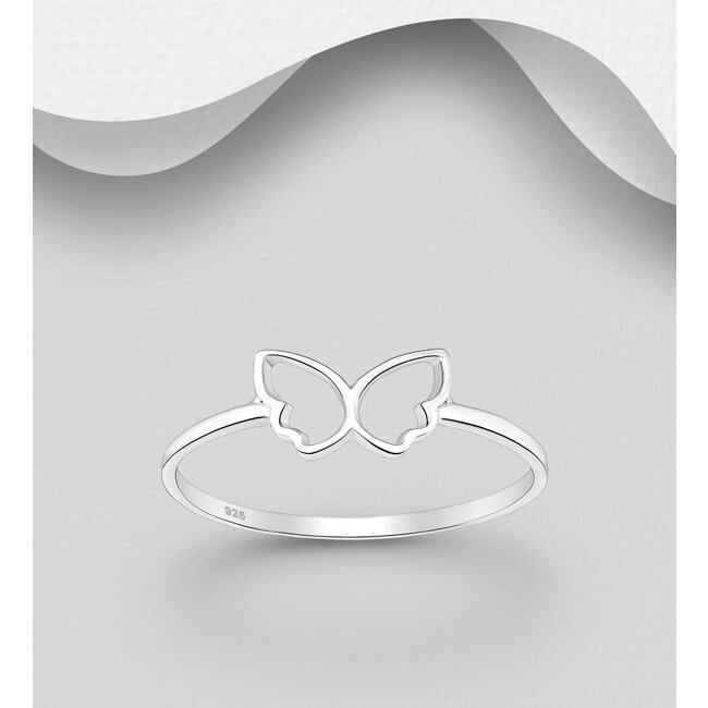 Sterling Sterling Silver Butterfly Ring