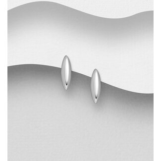 Sterling Sterling Silver Oval Studs