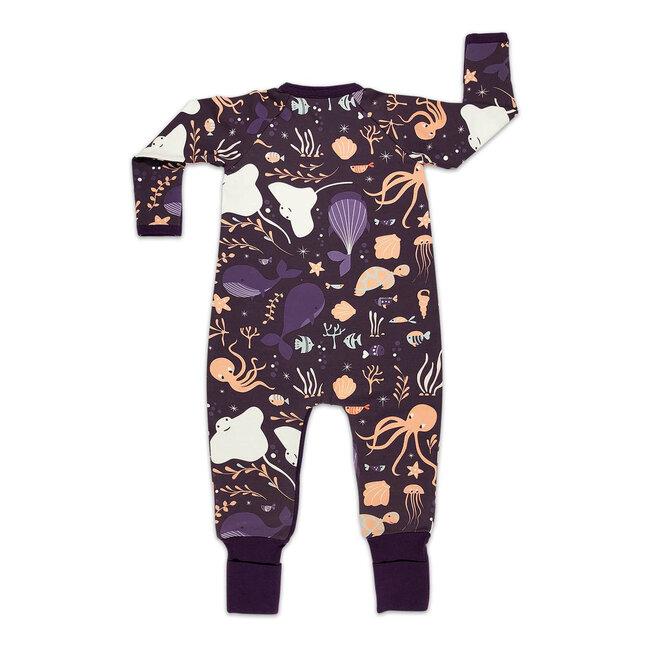 Marine Life, Purple Baby Pajamas