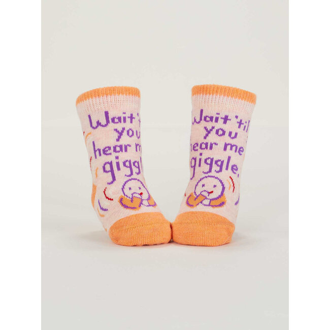 Blue Q Hear Me Giggle/Sleep Baby Socks