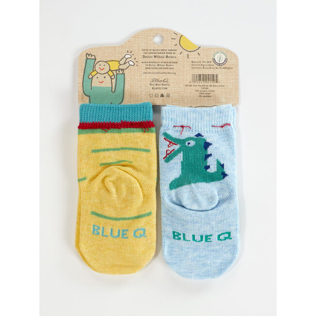 Blue Q Your Face/ Drop Me Baby Socks
