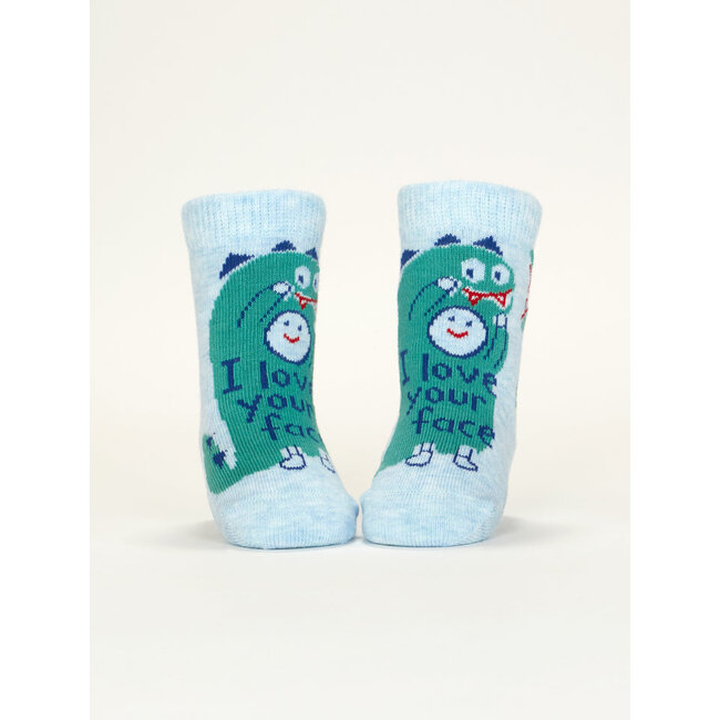 Blue Q Your Face/ Drop Me Baby Socks