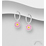 Sterling Sterling Enamel Flower Hoops (more colours)
