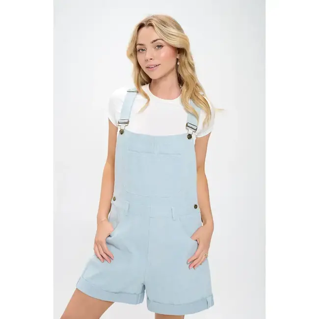 Women Denim Shortall in Light Blue