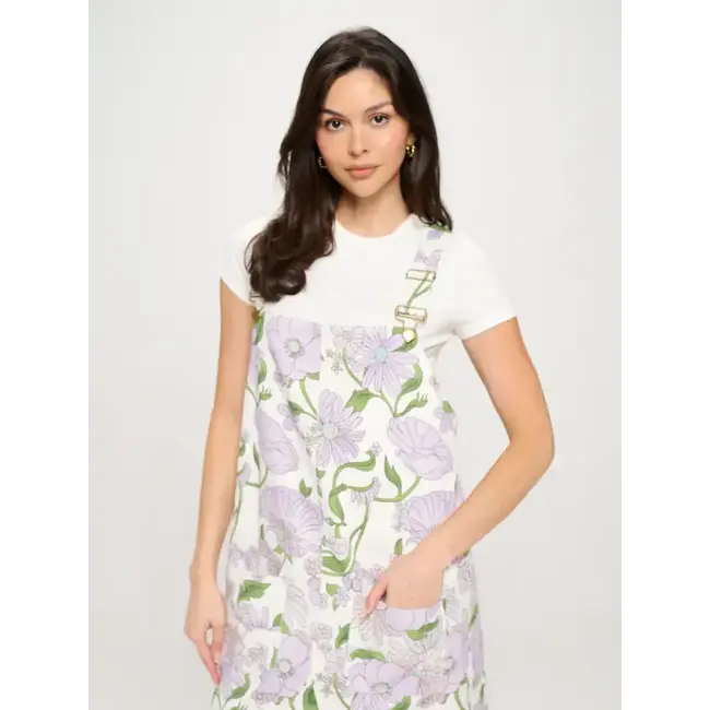 Floral Serenity Print Skirtall