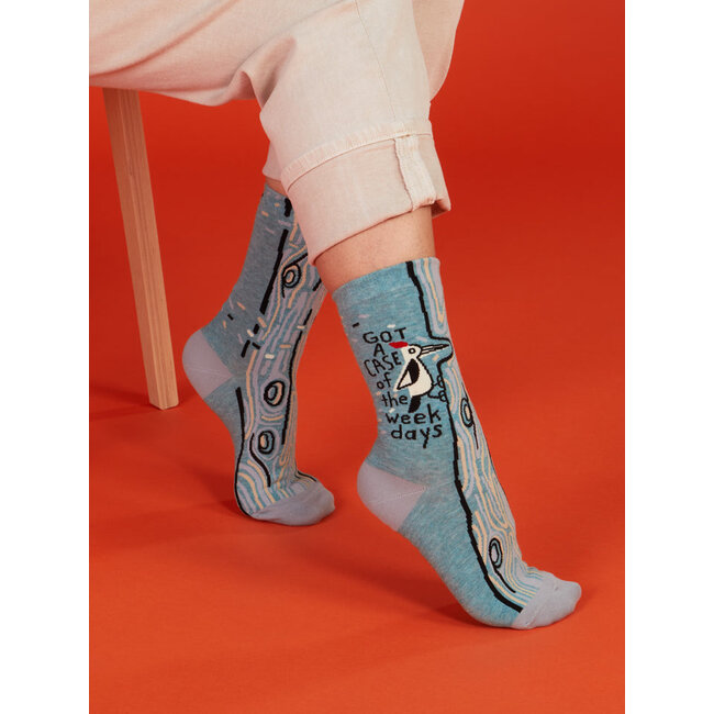 Blue Q Case Of The Weekdays Women's Crew Socks