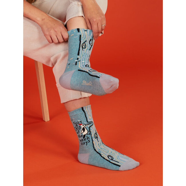 Blue Q Case Of The Weekdays Women's Crew Socks