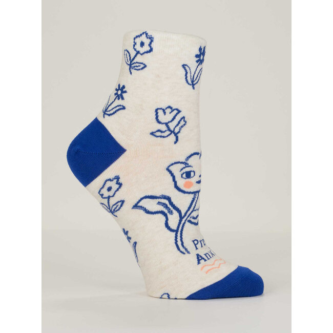 Blue Q Pretty Anxious Ankle Socks