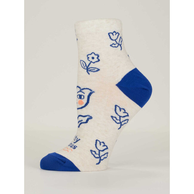 Blue Q Pretty Anxious Ankle Socks