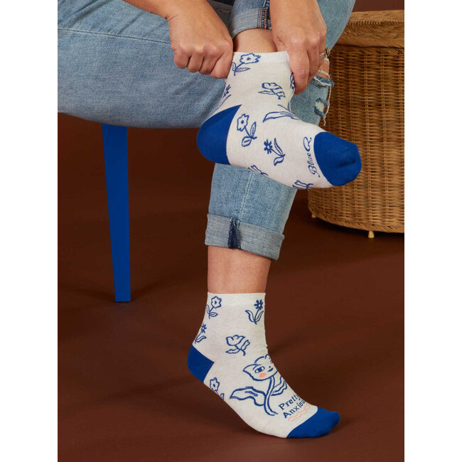 Blue Q Pretty Anxious Ankle Socks