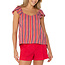 Liverpool Los Angeles Flutter Sleeve Woven Top with Ties