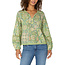 Liverpool Los Angeles Shirred Woven Tie Front Top with Trim