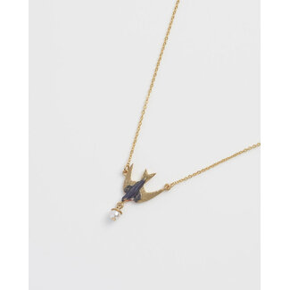 Fable England Swallow & Pearl Necklace