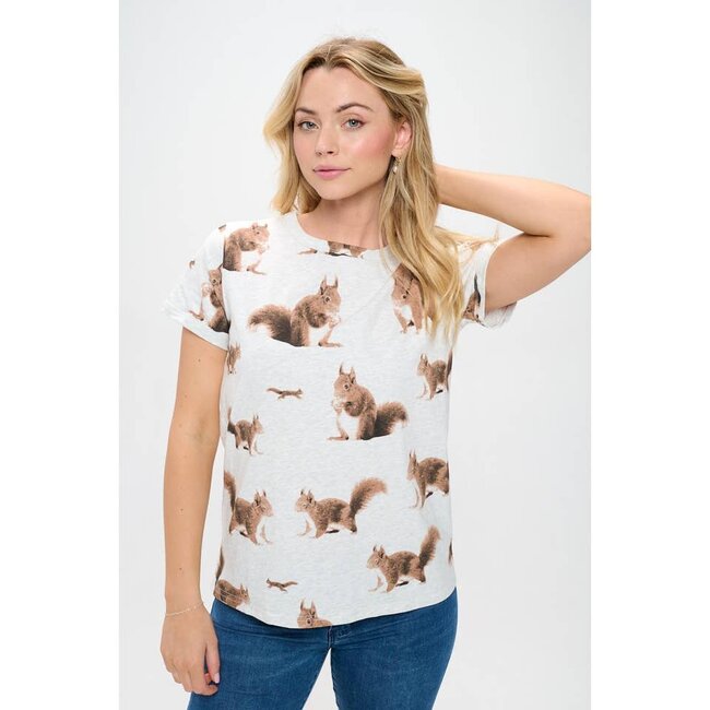 Squirrel Print T-shirt