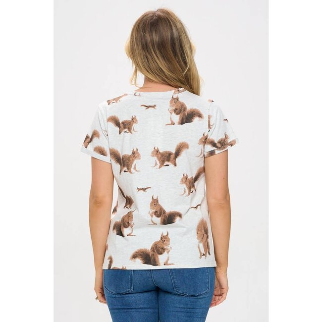 Squirrel Print T-shirt