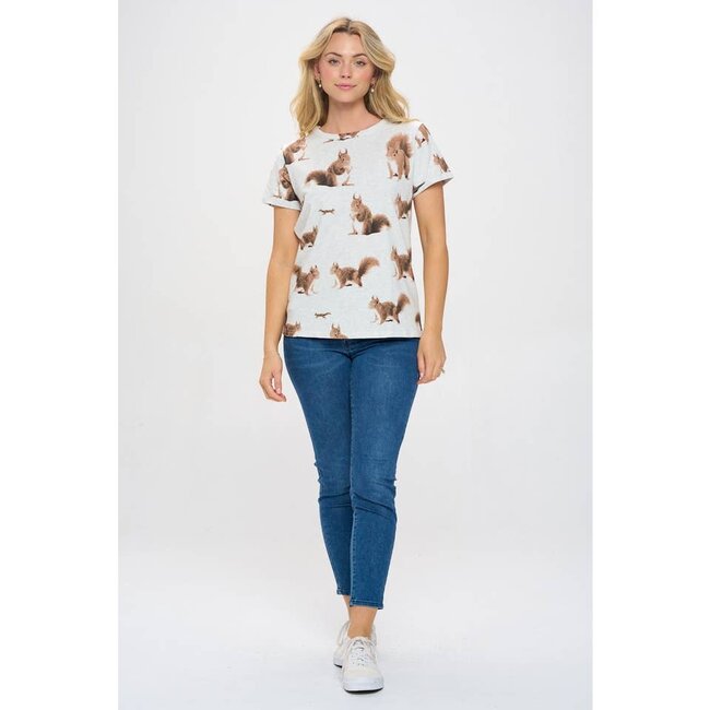 Squirrel Print T-shirt