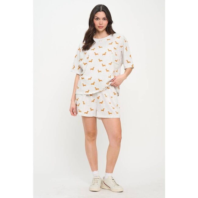 Yellow Wiener Dog Relaxed Fit T-Shirt