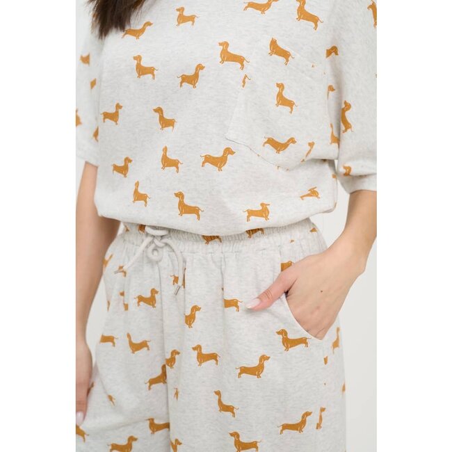 Yellow Wiener Dog Relaxed Fit T-Shirt