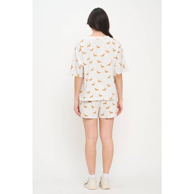 Yellow Wiener Dog Relaxed Fit T-Shirt