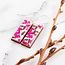 No Man's Land Magenta Pink Graphic Floral Rectangle Earrings